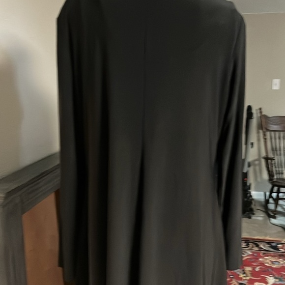 Polyester, black double breasted blazer with shoulder pads, NWT - Picture 2 of 6